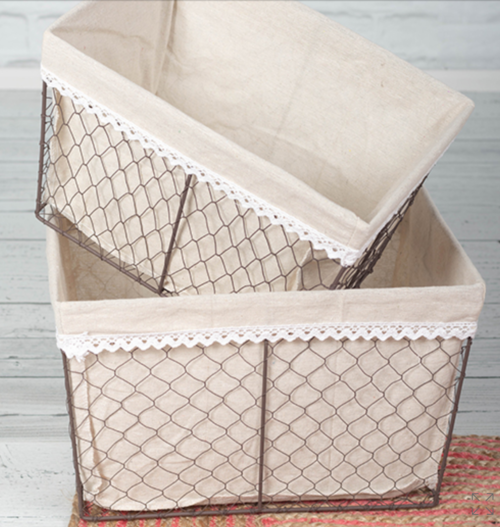 Wire Baskets - Set of Two - The Family Life Shop