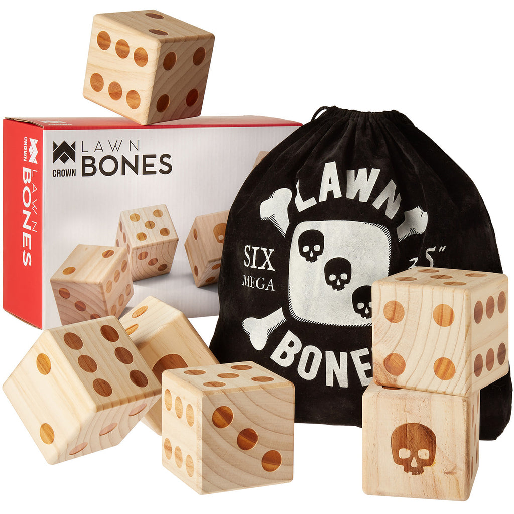 Lawn Bones 3.5" Wood Dice Game - The Family Life Shop