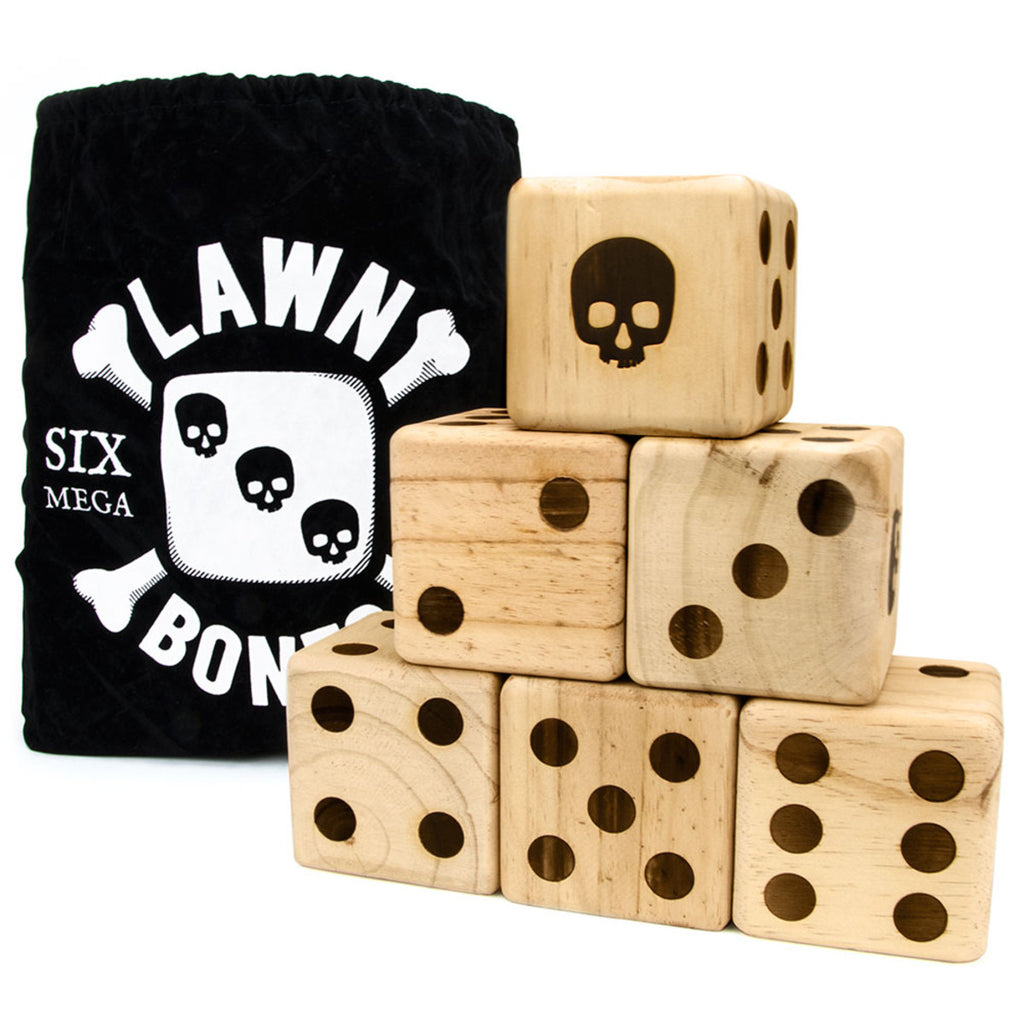 Lawn Bones 3.5" Wood Dice Game - The Family Life Shop