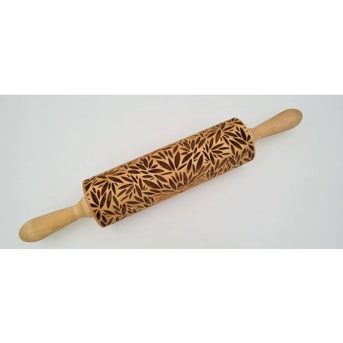 Leaf Engraved Rolling Pin - The Family Life Shop