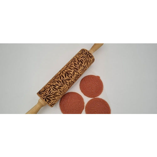 Leaf Engraved Rolling Pin - The Family Life Shop