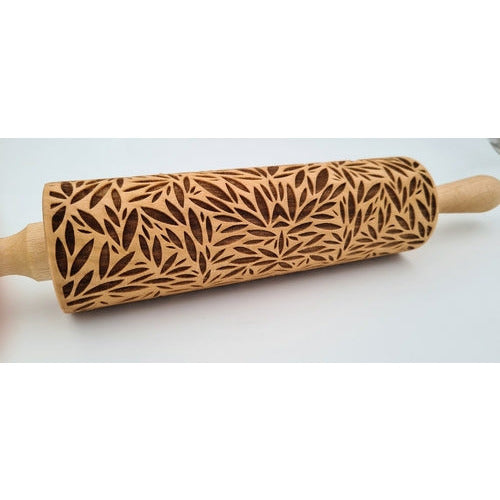 Leaf Engraved Rolling Pin - The Family Life Shop