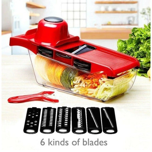 Stainless Steel 6 Blade Vegetable Slicer - The Family Life Shop