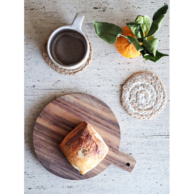 Wooden Round Serving Board - Small - The Family Life Shop