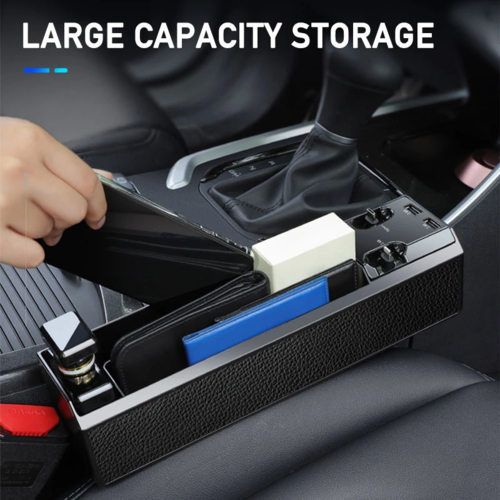 Car Seat Side Organizer with Charger - The Family Life Shop