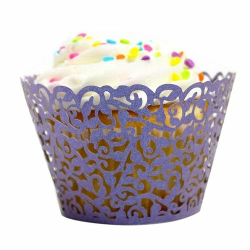 Little Vine Lace Laser Cut Cupcake Wrappers (100) - The Family Life Shop